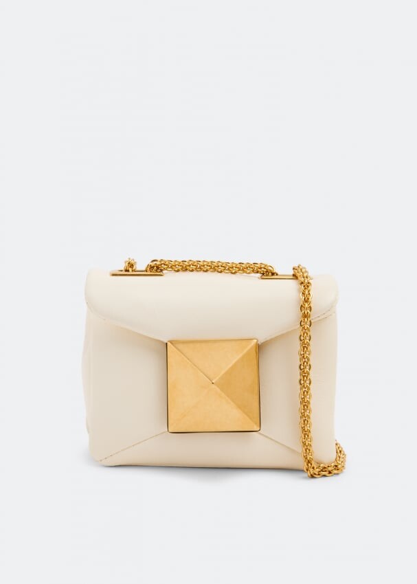 

Сумка VALENTINO GARAVANI One Stud micro chain bag, белый