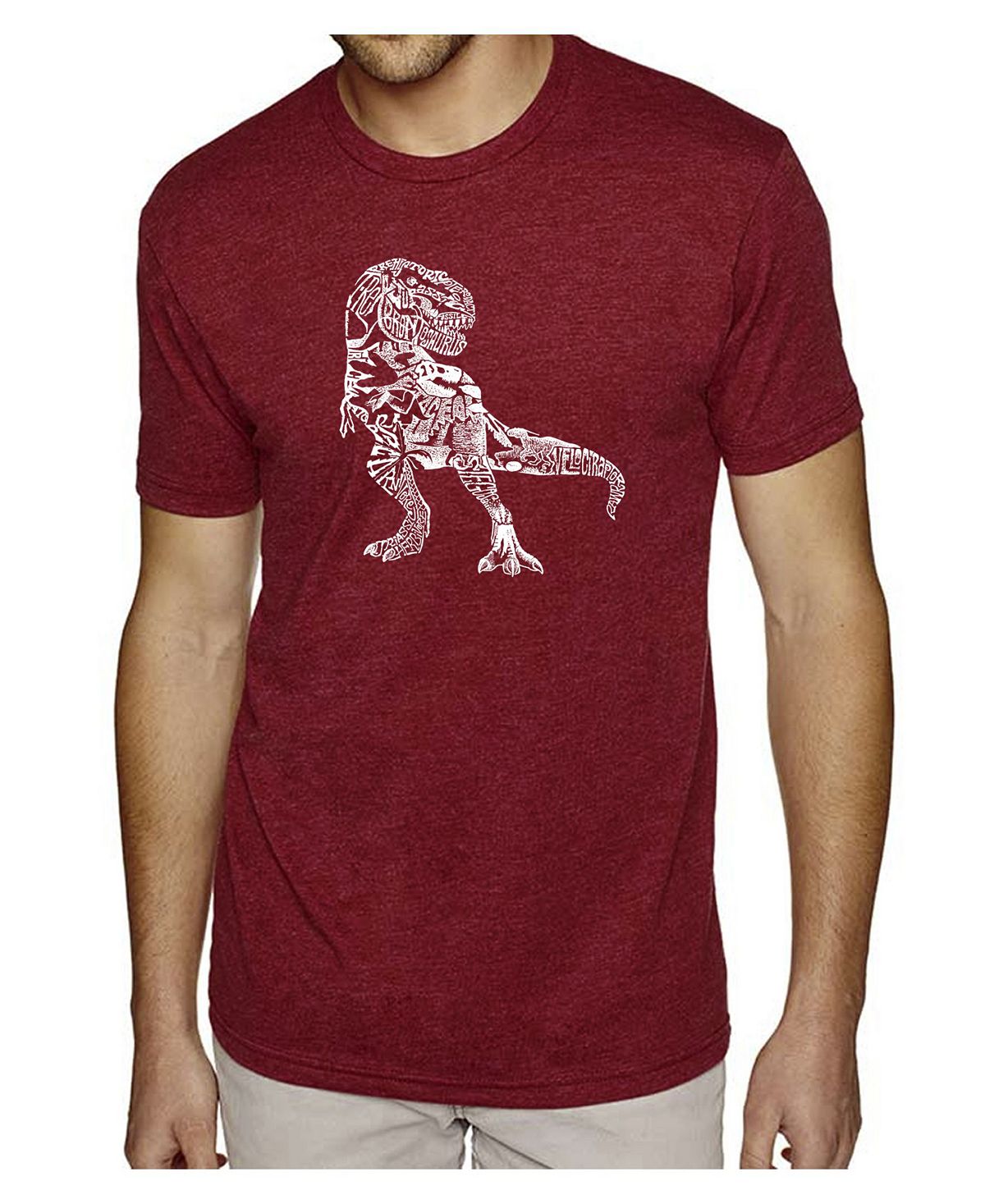 Мужская футболка premium blend word art - динозавр LA Pop Art