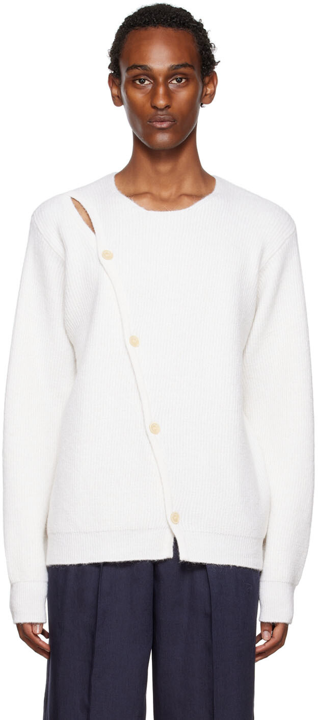 

Белый Кардиган Le Papier 'Le Cardigan Pau' Jacquemus