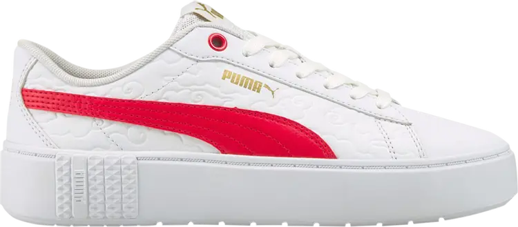 

Кроссовки Puma Smash Platform V2 Celestial - White High Risk Red, белый