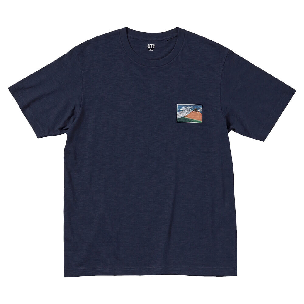 

Футболка Uniqlo UT Graphic Ukiyo-e (Hokusai), темно-синий