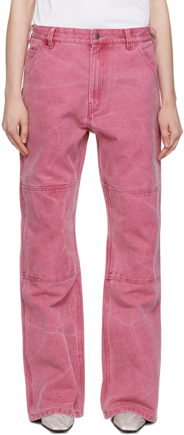 

Розовые брюки со вставками Acne Studios