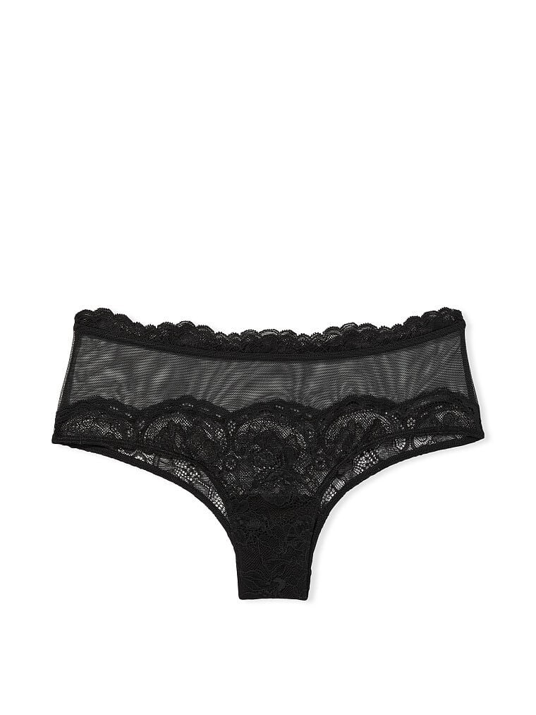 

Трусы Victoria's Secret Very Sexy Lace & Mesh Cheeky Panty, чёрный