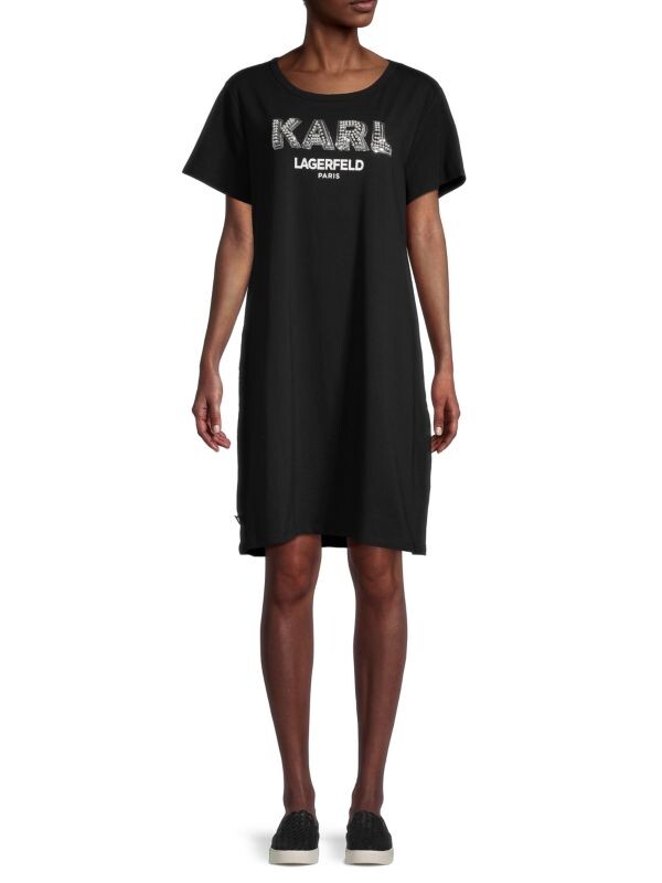 

Платье-футболка Karl Lagerfeld Paris, чёрный