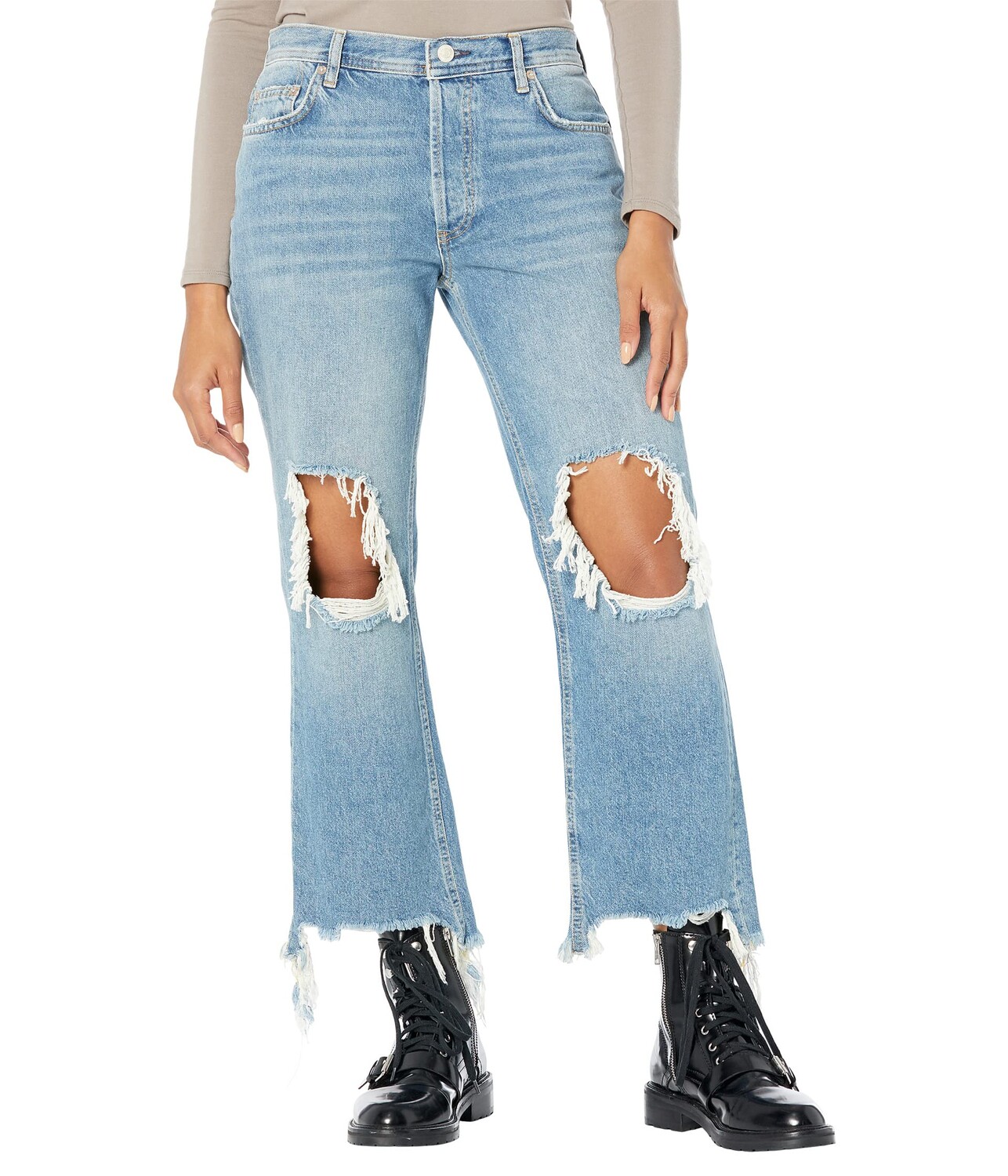 

Джинсы Free People, We The Free Maggie Mid-Rise Straight Leg