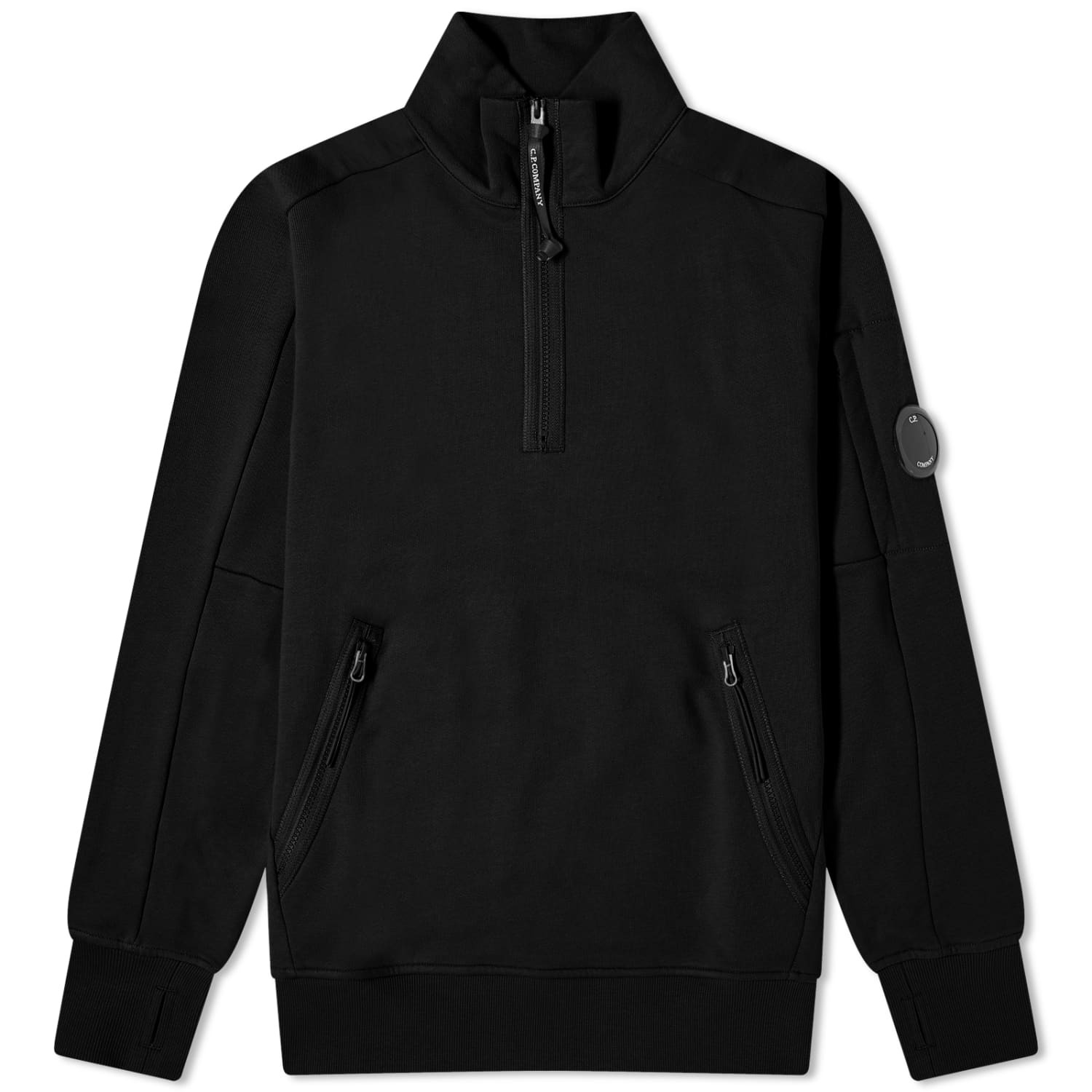 цена Свитшот C.P. Company Diagonal Raised Fleece Zipped, черный