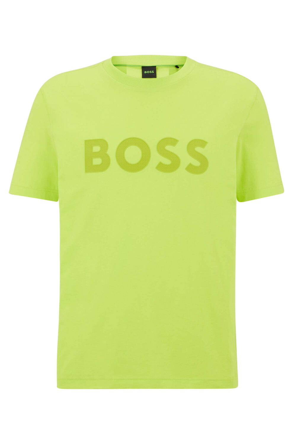 

Футболка Boss Crew-neck In Cotton Jersey With Logo Print, светло-зеленый