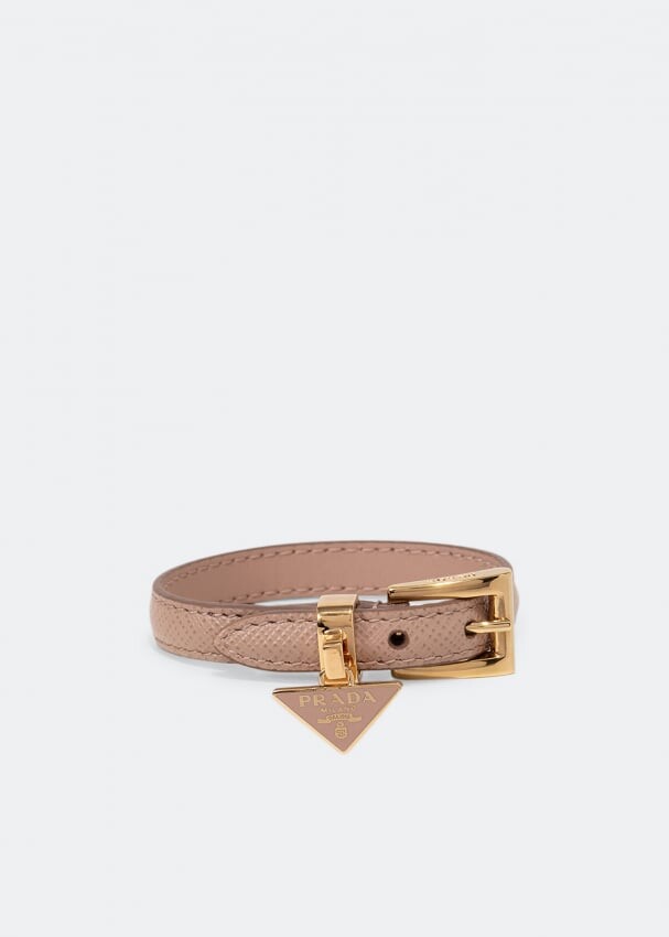 

Браслет PRADA Saffiano leather bracelet, бежевый