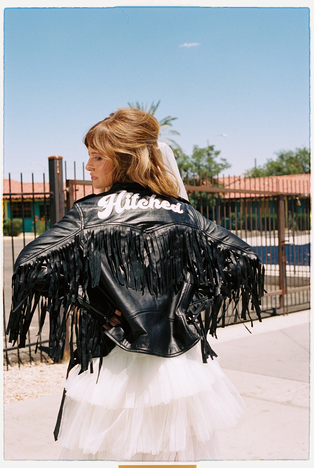 

Свадебная кожаная куртка с бахромой Nasty Gal, черный