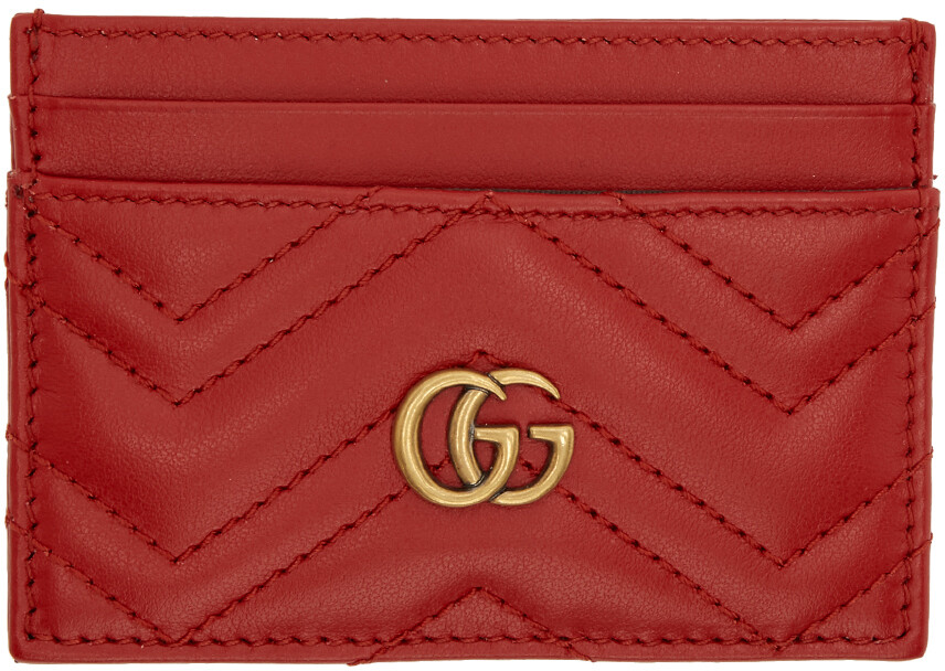 

Красный визитница GG Marmont Gucci