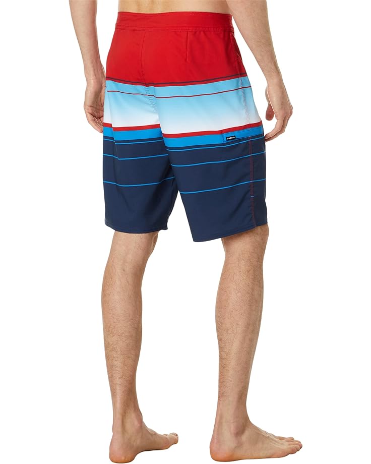 Шорты для плавания O'Neill Hyperfreak Heat Stripe 21 Boardshorts, цвет Red/White/Blue