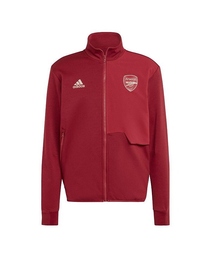 

Мужская красная куртка Arsenal 2023/24 Anthem с молнией во всю длину adidas, красный