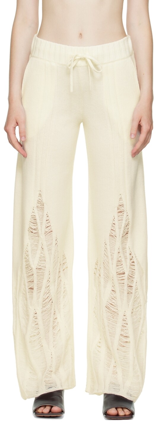 

Потертые брюки для отдыха Off-White Dion Lee, Белый