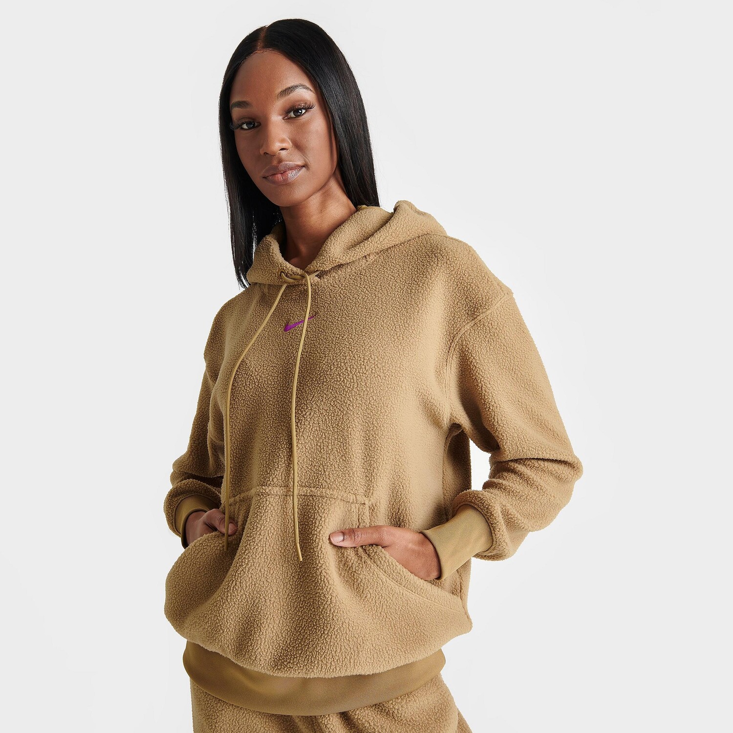 

Женская плюшевая худи Nike Sportswear, коричневый