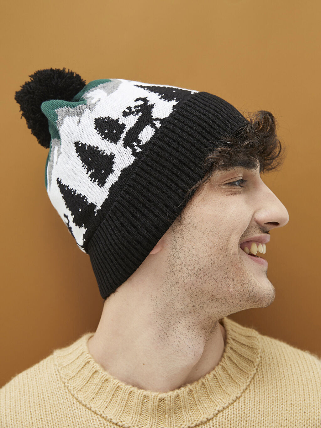 

Мужская трикотажная шапка с рождественским принтом LCW Accessories