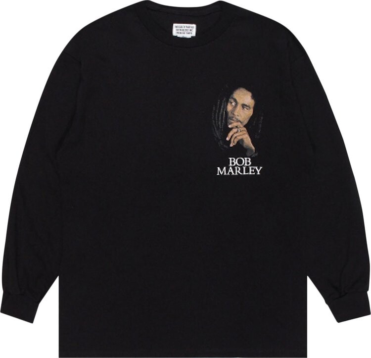 

Футболка Wacko Maria x Bob Marley Crewneck Long-Sleeve T-Shirt 'Black', черный
