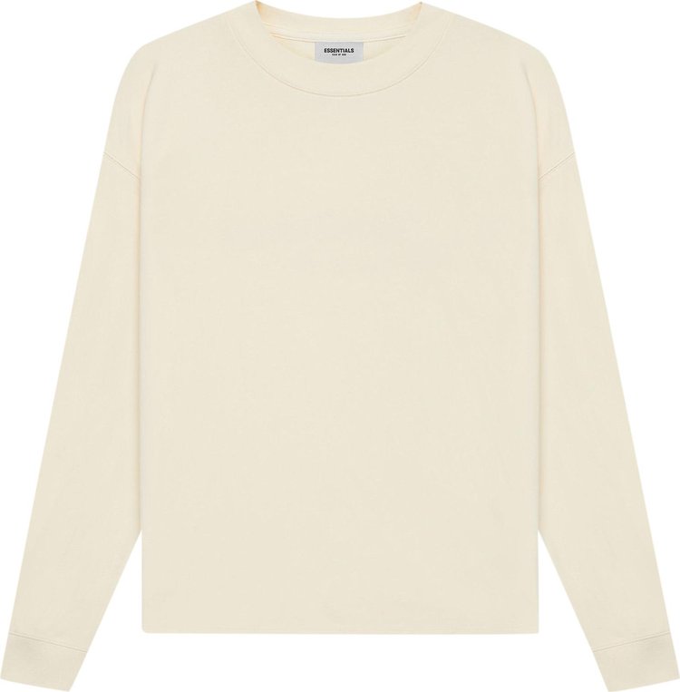 Лонгслив Fear of God Essentials Long-Sleeve Tee 'Buttercream', кремовый - фото