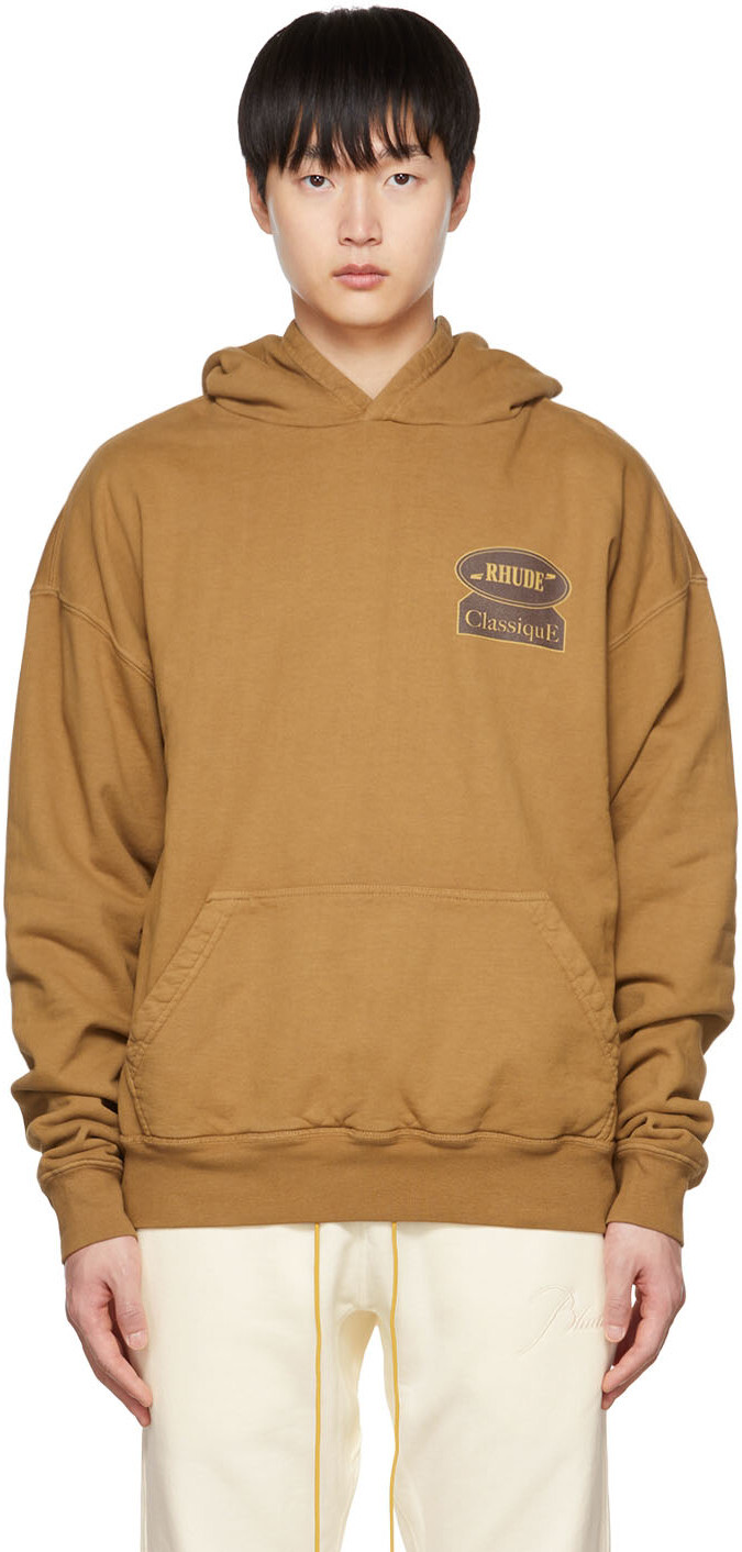 

Желтовато-коричневое худи Classique Rhude, Коричневый