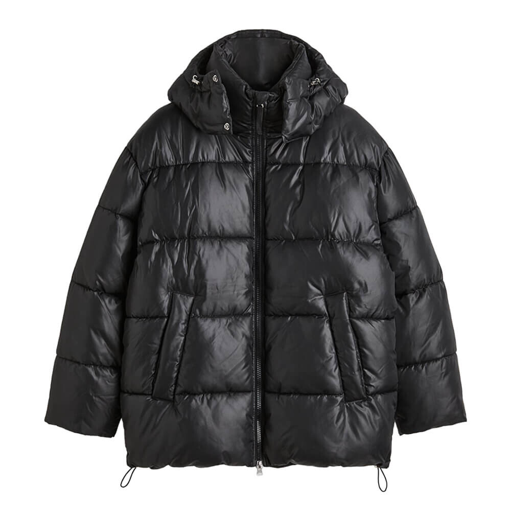 

Куртка H&M Oversized Fit Puffer, черный