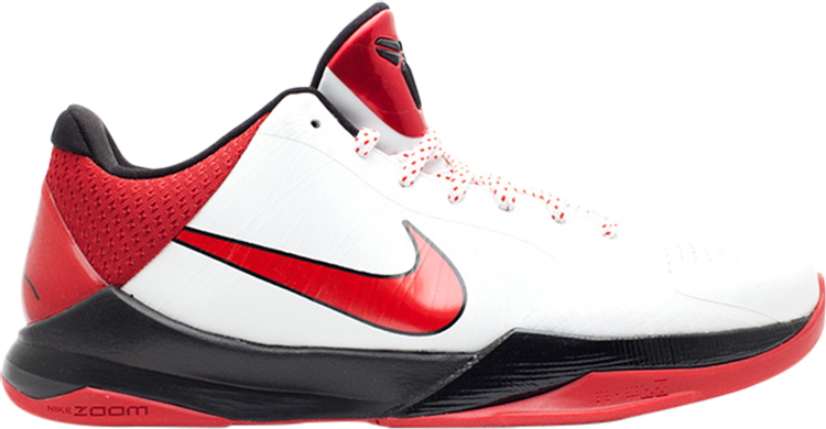 Лимитированные кроссовки Nike Zoom Kobe 5 'Varsity Red', белый - фото