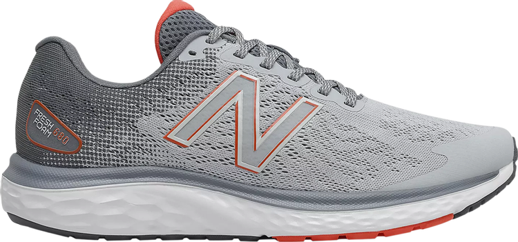 

Кроссовки New Balance Fresh Foam 680v7 2E Wide 'Grey Ghost Pepper', серый