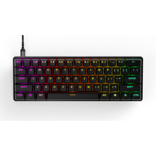 Проводная игровая клавиатура SteelSeries Apex Pro Mini (60%), черный - фото