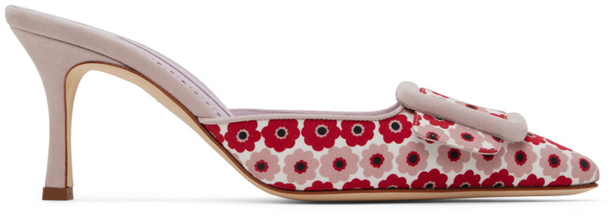 

Розовые туфли без задника Maysalebi Manolo Blahnik