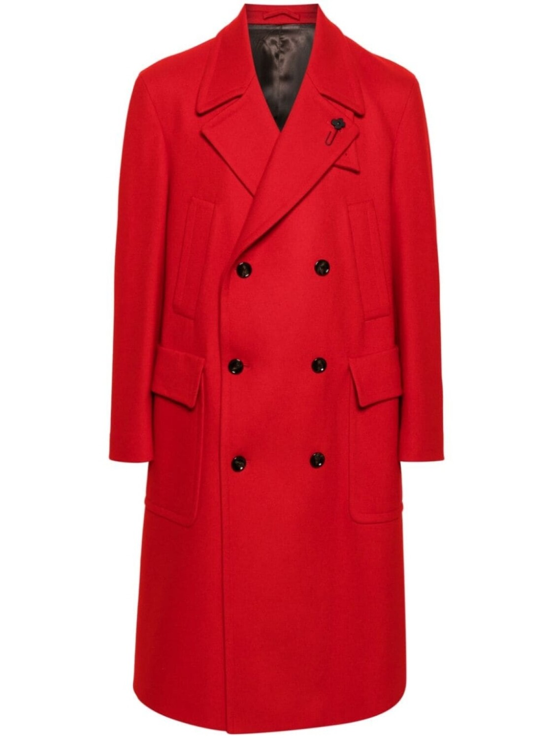 

Lardini двубортное длинное пальто, красный