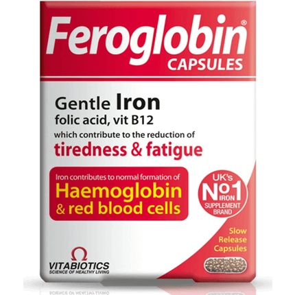Feroglobin Vitabiotics Органические витамины и минералы в капсулах, 30 капсул