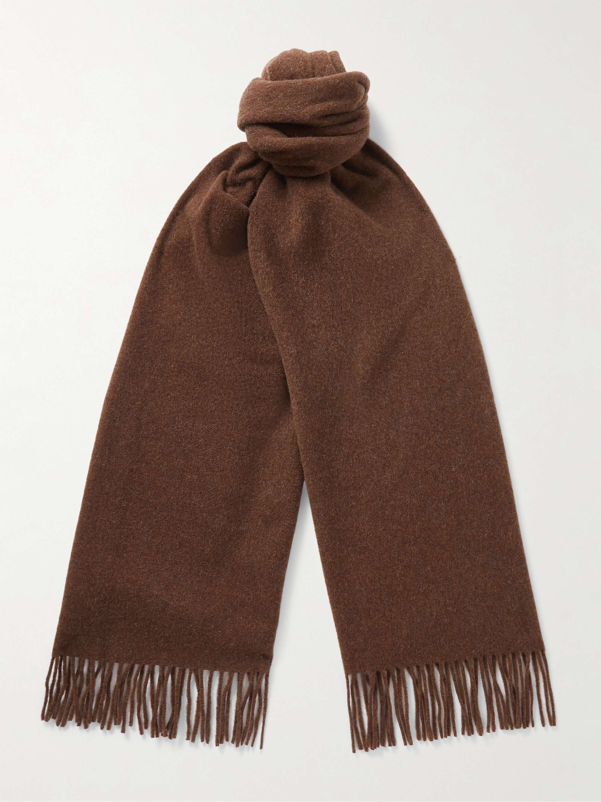 Узкий шерстяной шарф Canada с бахромой ACNE STUDIOS, коричневый новый узкий шарф acne studios canada