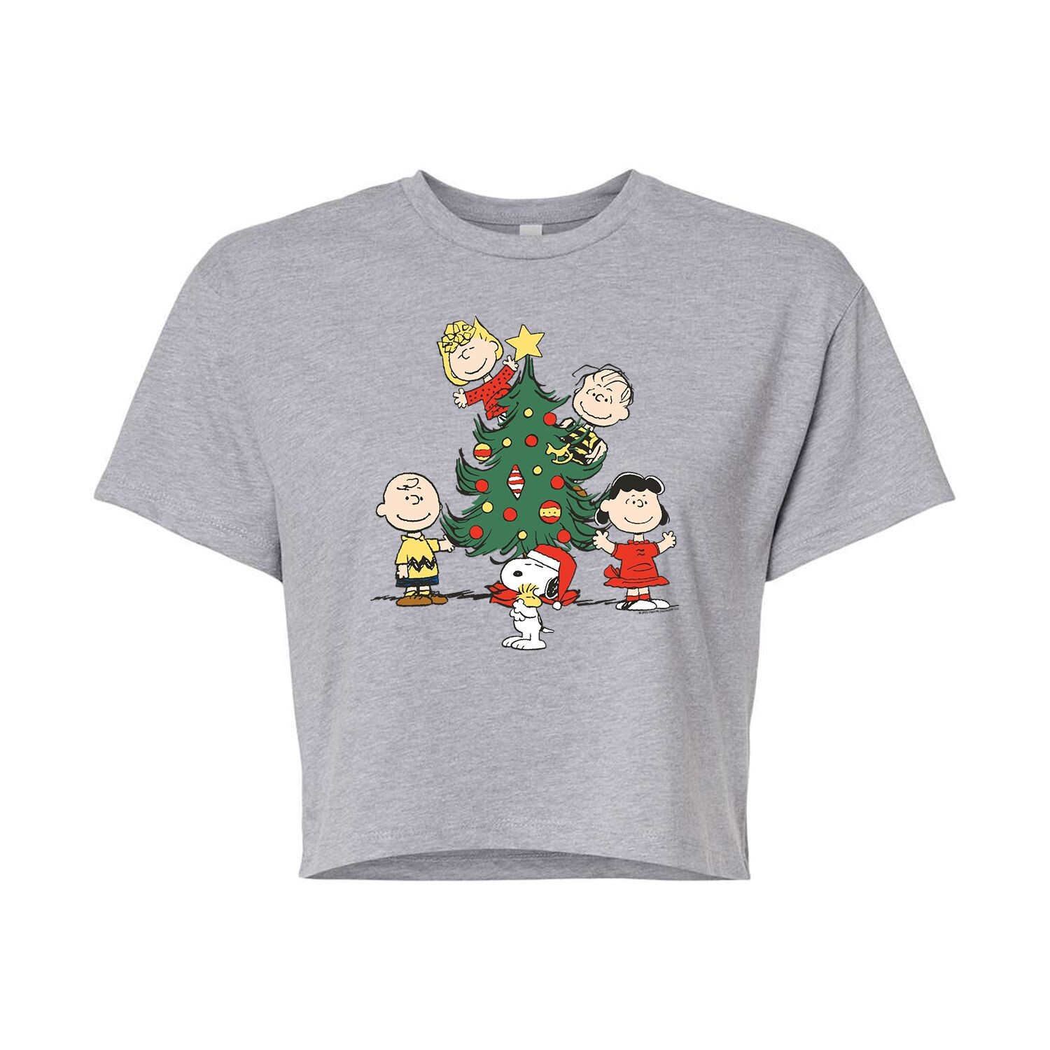 

Укороченная рождественская футболка с рисунком Peanuts для детей Juniors Licensed Character