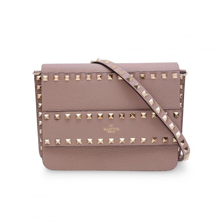 

Сумка VALENTINO GARAVANI Rockstud small crossbody bag, бежевый