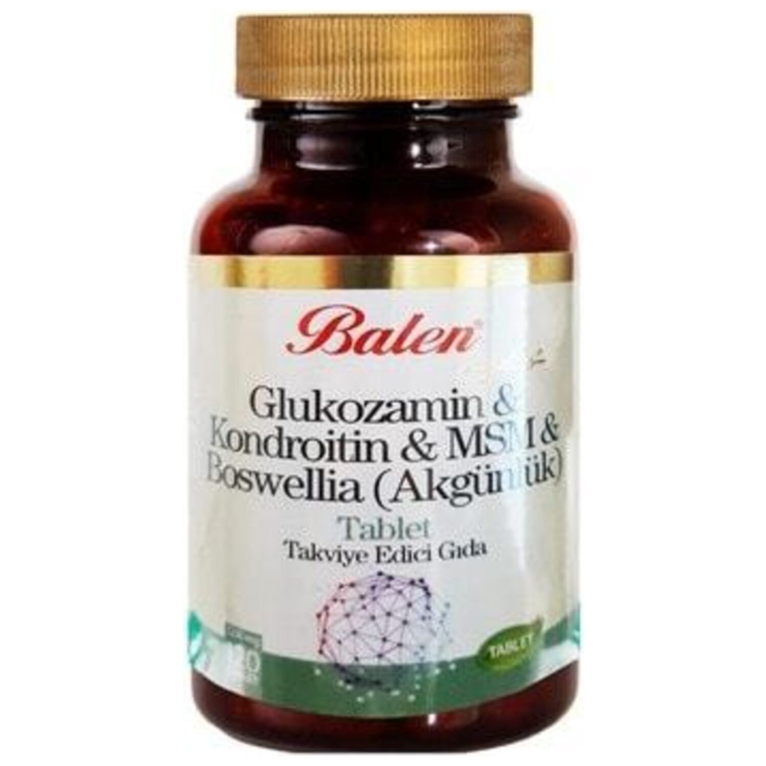Активная добавка глюкозамин Balen Chondroitin Msm Boswellia Akgunluk, 120 капсул, 1200 мг активная добавка глюкозамин balen chondroitin msm capsul