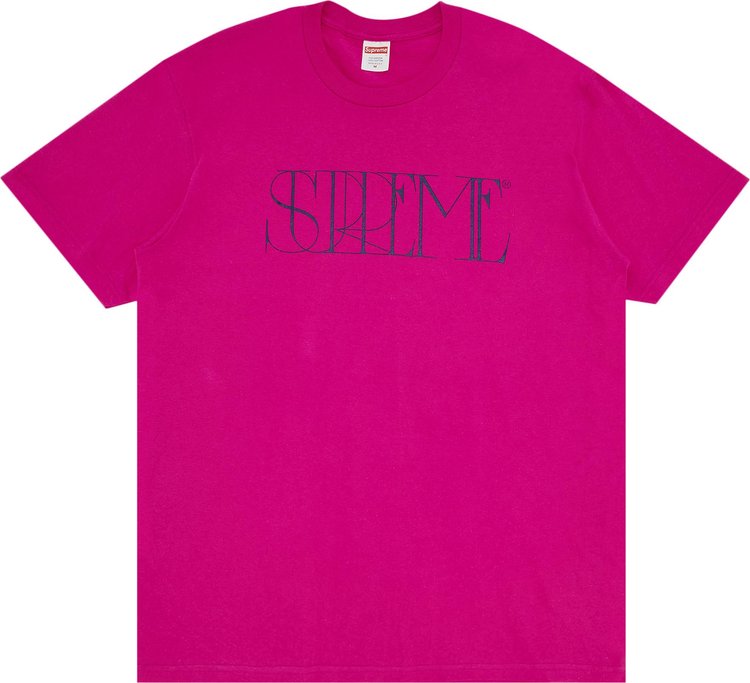 Футболка Supreme Trademark Tee 'Magenta', розовый футболка supreme trademark tee stone загар