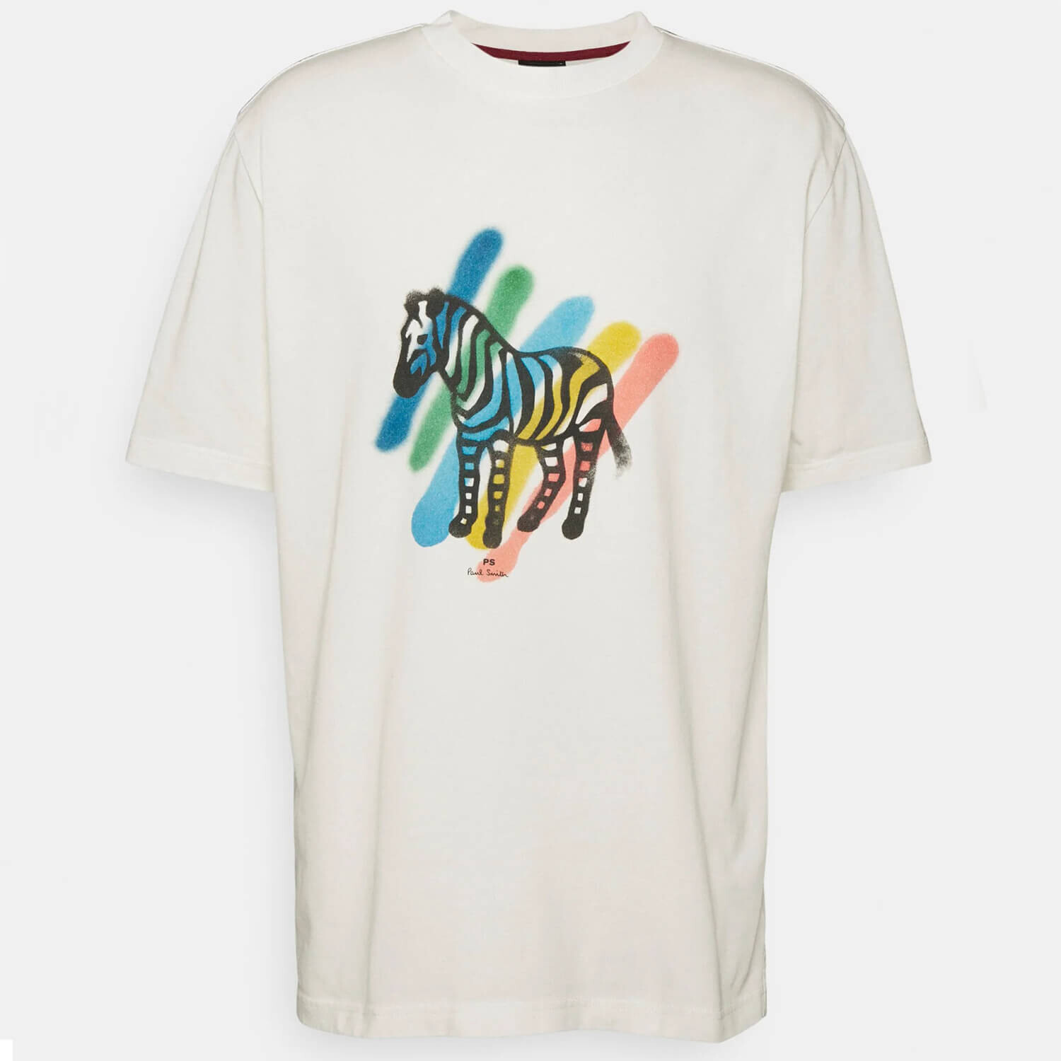 

Футболка PS Paul Smith Broad Stripe Zebra, серовато-белый