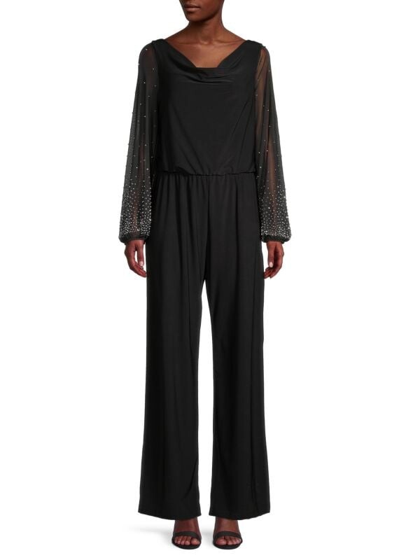 

Комбинезон с заклепками на рукавах Marina Navy