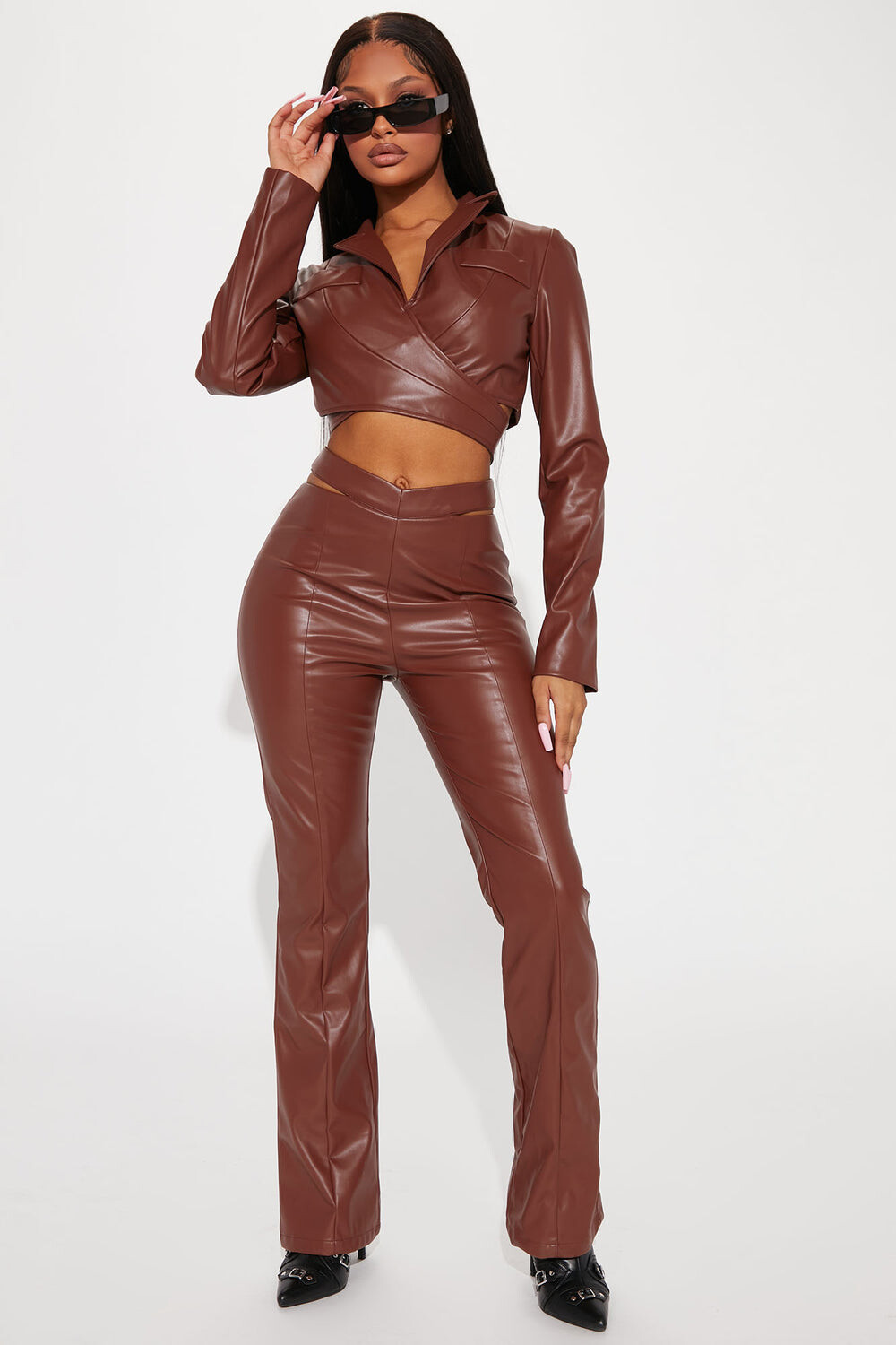 

Брюки Fashion Nova VS7656, коричневый