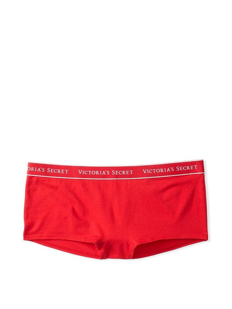 

Трусы Victoria's Secret Logo Cotton Boyshort, красный