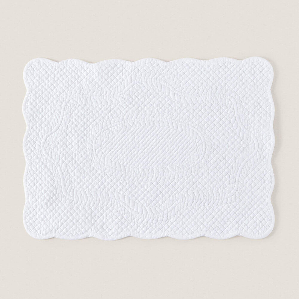 

Стёганая салфетка Zara Home с резьбой, белый