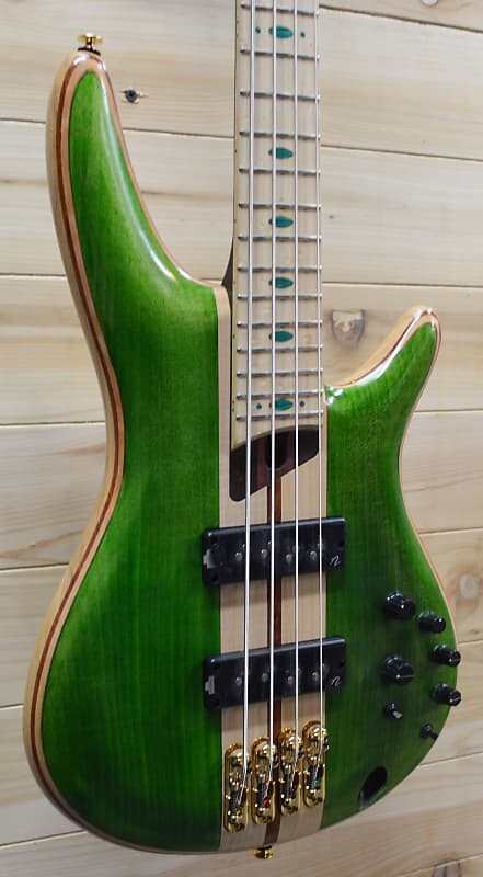 

Новая бас-гитара Ibanez SR4FMDXEGL серии SR, изумрудно-зеленая, глянцевая, с сумкой