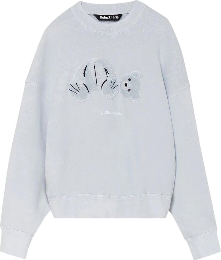

Толстовка Palm Angels GD Bear Crew 'Illusion Blue', синий