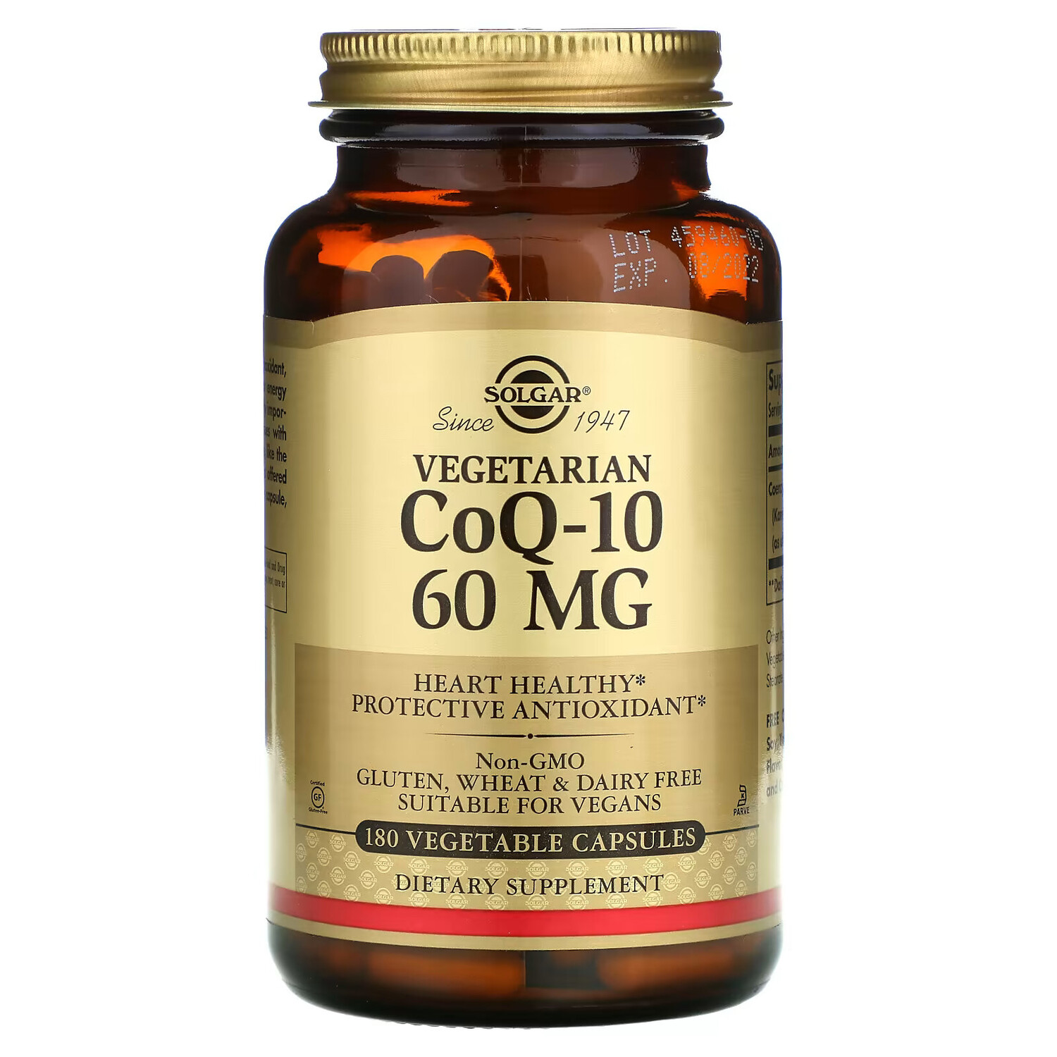 

Solgar, Вегетарианский CoQ-10, 60 мг, 180 растительных капсул