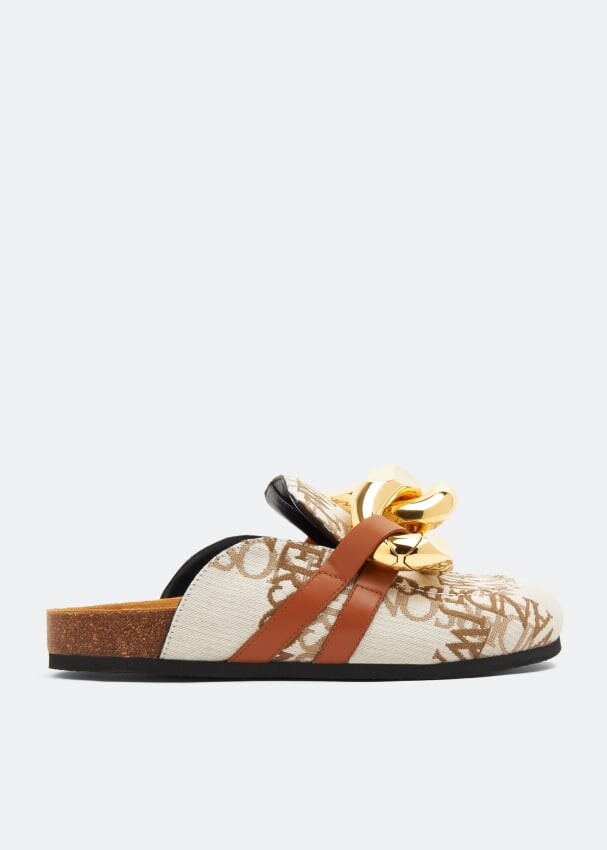 

Слиперы JW ANDERSON Chain slippers, бежевый
