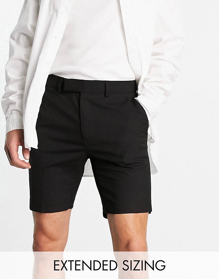 

Черные элегантные шорты скинни ASOS DESIGN