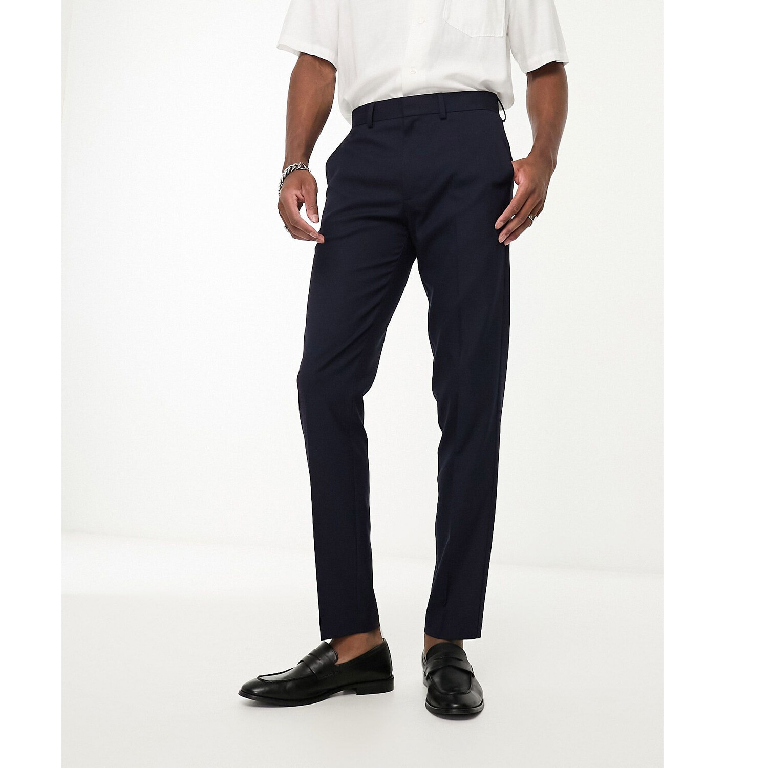 

Брюки Asos Design Slim Smart, темно-синий