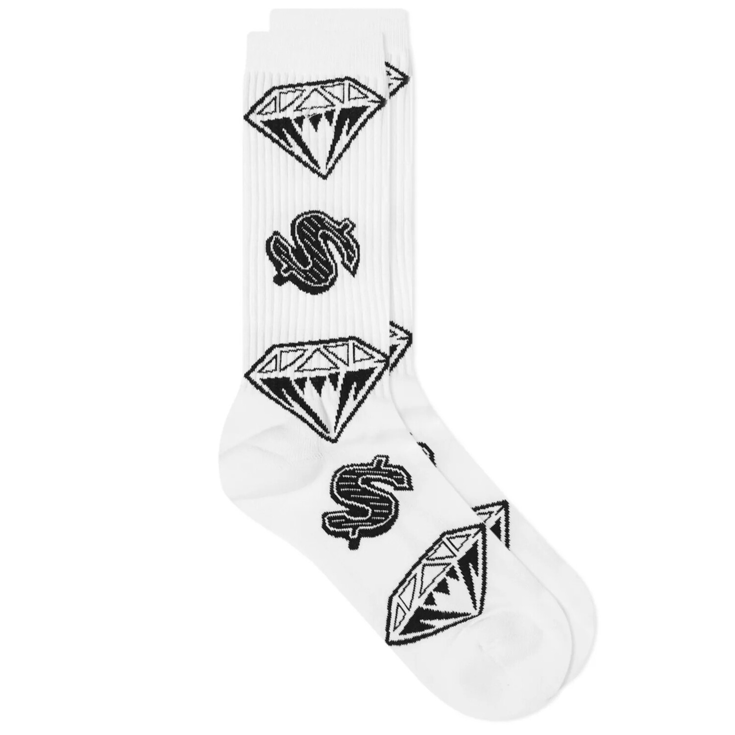 

Носки Billionaire Boys Club Diamonds & Dollars, белый/черный