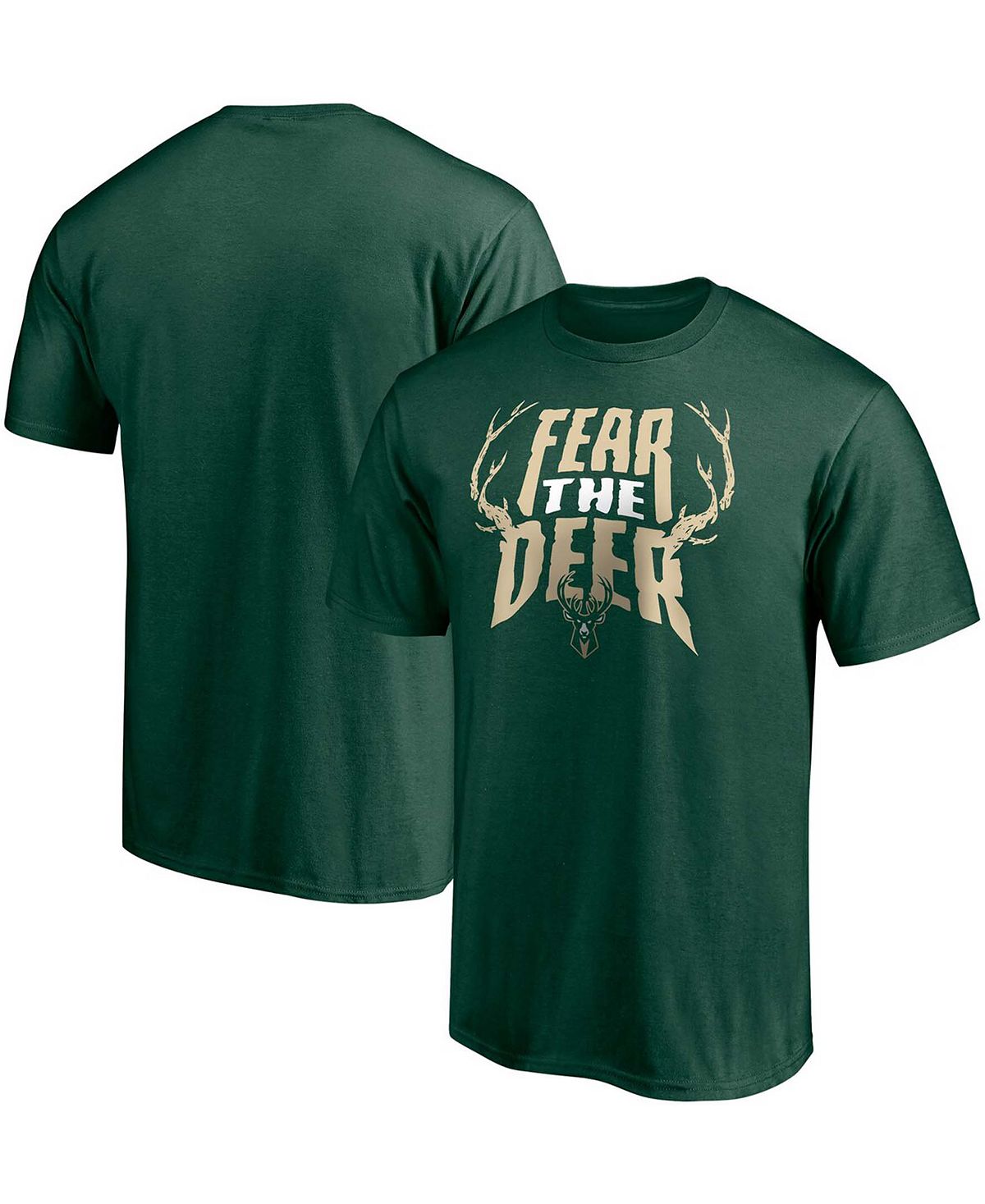 Мужская футболка hunter green milwaukee bucks post up из коллекции hometown Fanatics, темно-зеленый