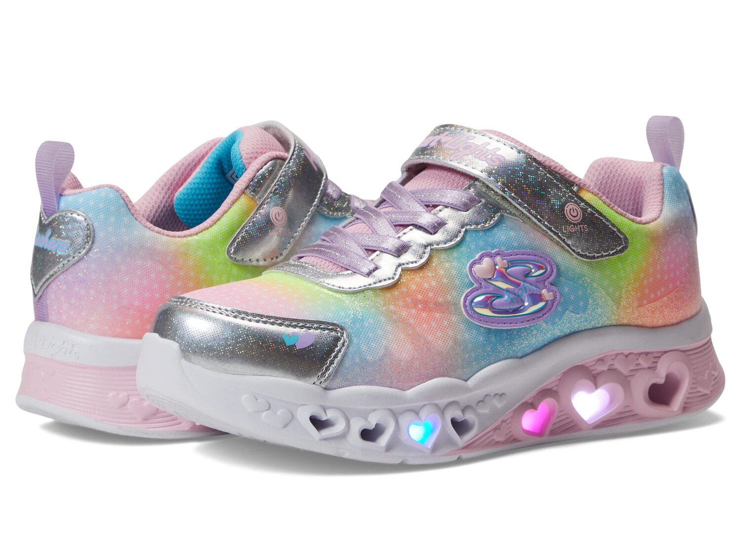 

Слипоны SKECHERS KIDS, Sport Lighted - Flutter Heart Lights - Simply Love 302315L