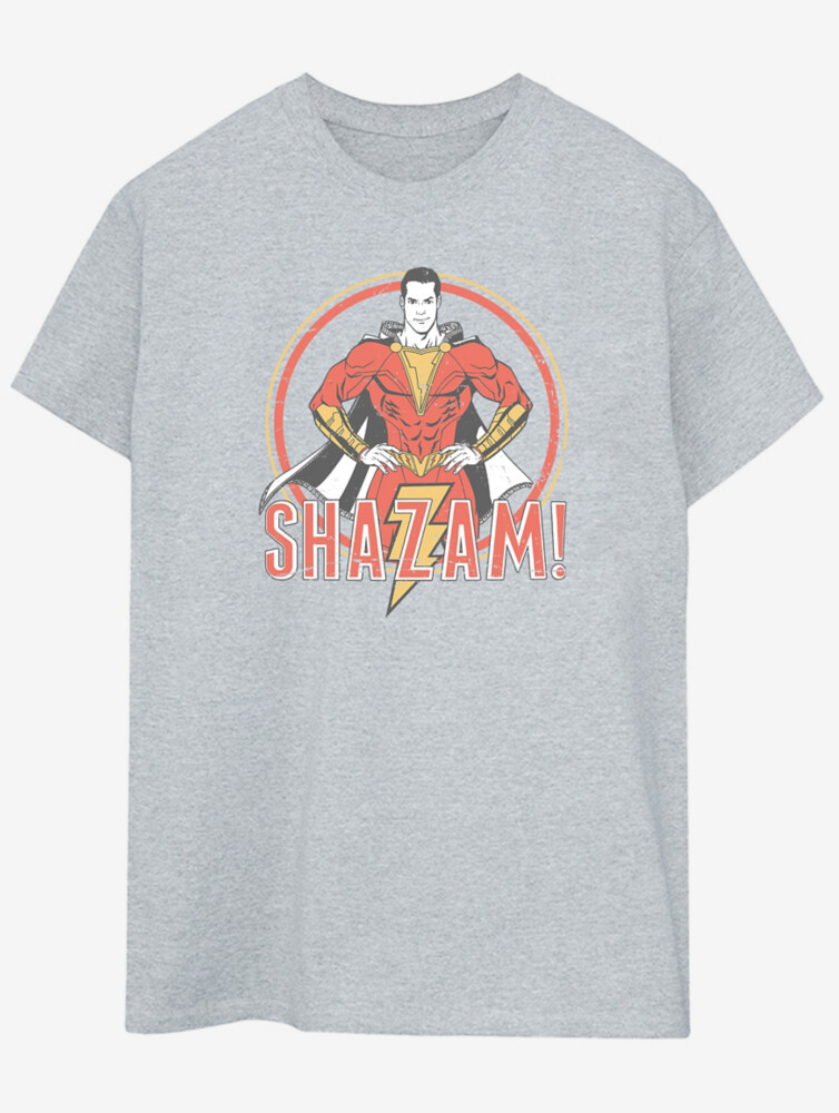 

NW2 DC Comics Shazam Retro Circle Серая футболка для взрослых George., серый