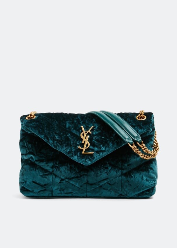 

Сумка SAINT LAURENT Puffer small chain bag, синий